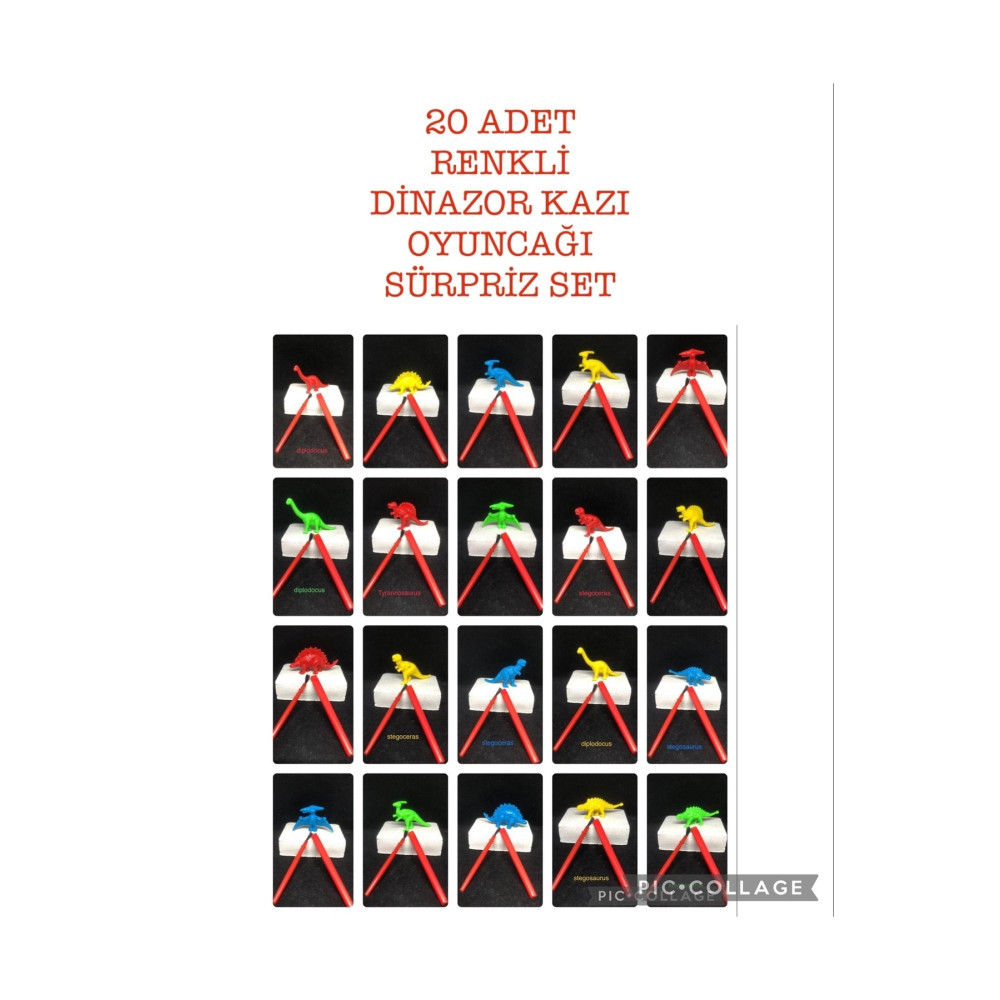 AZİZ OYUNCAK 20 Ad Renkli Dinazor Arkeolojik Kazı Kiti Eğitici Öğretici Bilim Aktivite Faaliyet Dinozor Tür Seti Eğitici Oyuncak Fiyatı