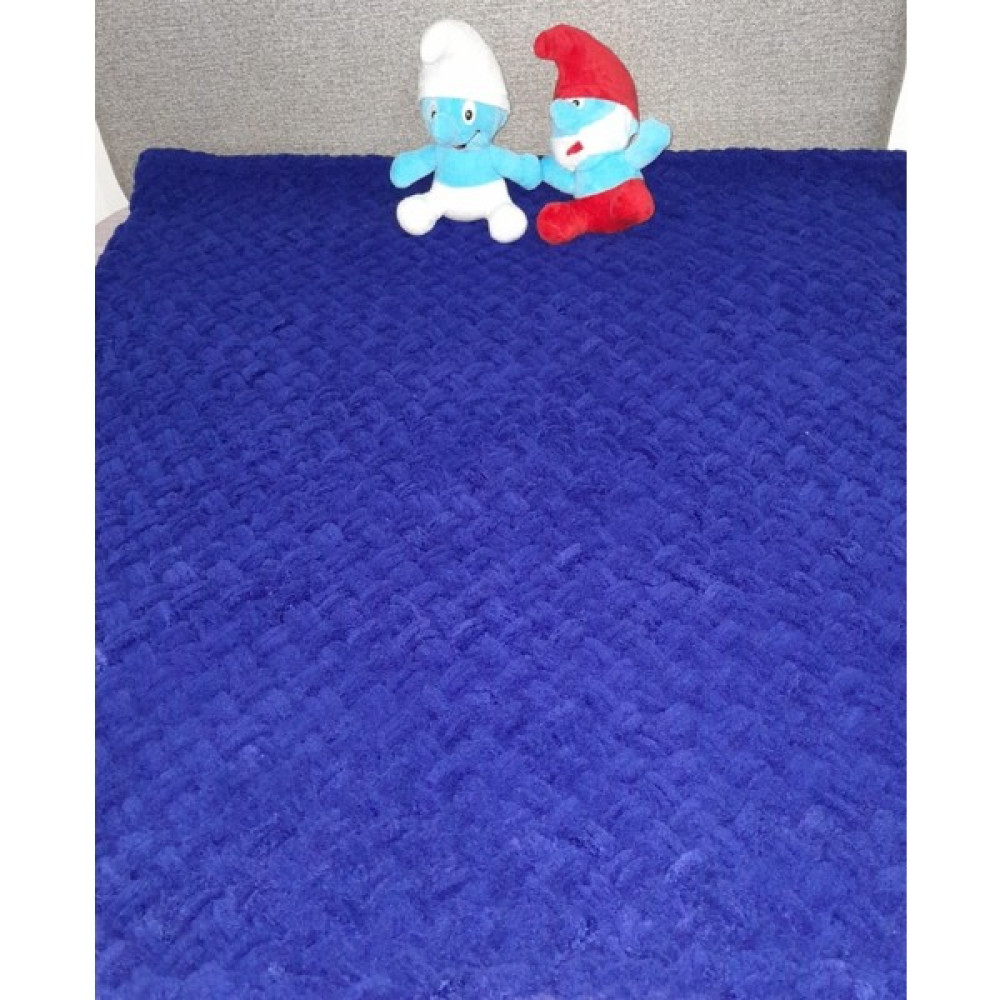 Aziza Pufy Pufy Battaniye - 100 x 100 cm - Lacivert Battaniye Fiyatı