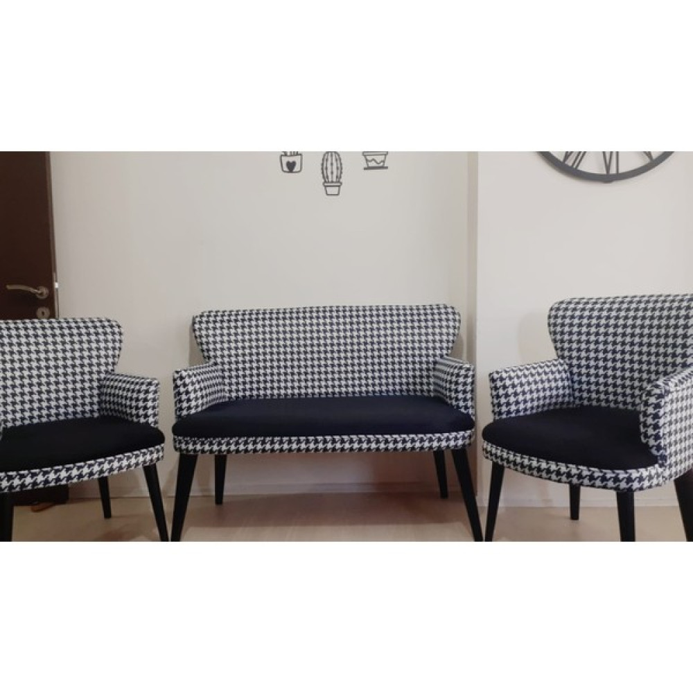 Azra Aksesuar Çay Seti Koltuk Takımı Oturma Grubu Balkon Cafe Ofis 2+1+1 - Gri Koltuk Takımı / Seti Fiyatı