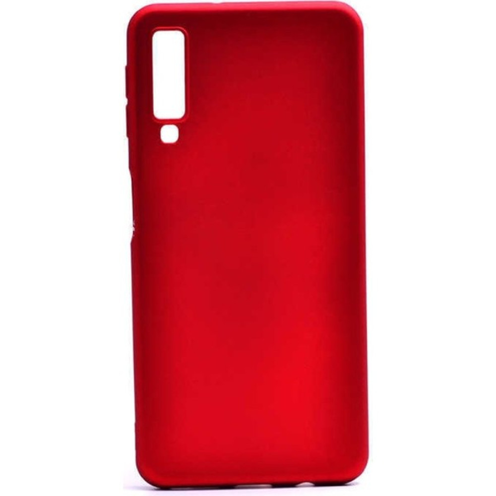 Azra Samsung Galaxy A7 2018 Rubber Silikon Kılıf Kırmızı Cep Telefonu Kılıfı Fiyatı