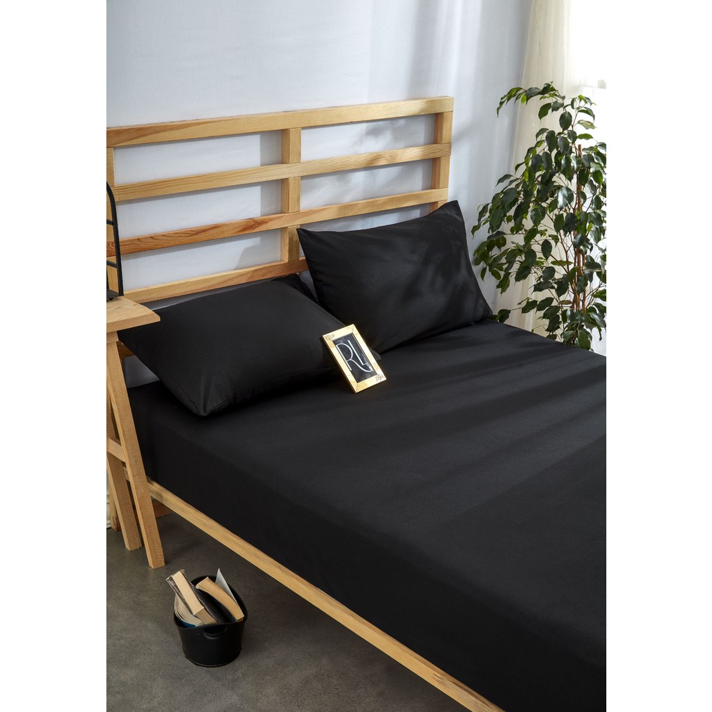 Aztex Tek Kişilik ve Çift Kişilik Çarşaf Takımları Düz Renkli Lastikli Çarşaf - 160x200 - Siyah Çarşaf Fiyatı