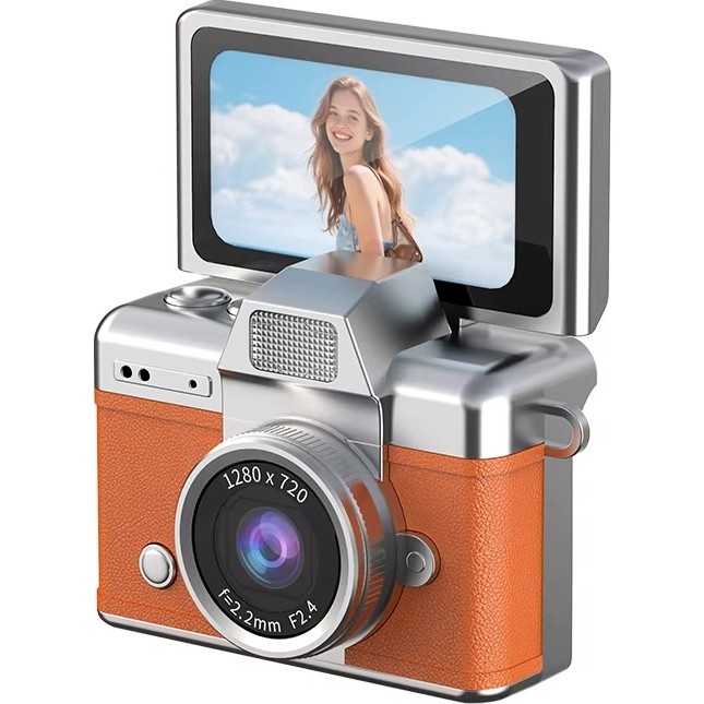 Azurtech Mini Dijital Kamera 720P Hd Flip Ekran Retro Ccd Çocuk Kamerası Taşınabilir Kamera - Turuncu Diğer Fiyatı