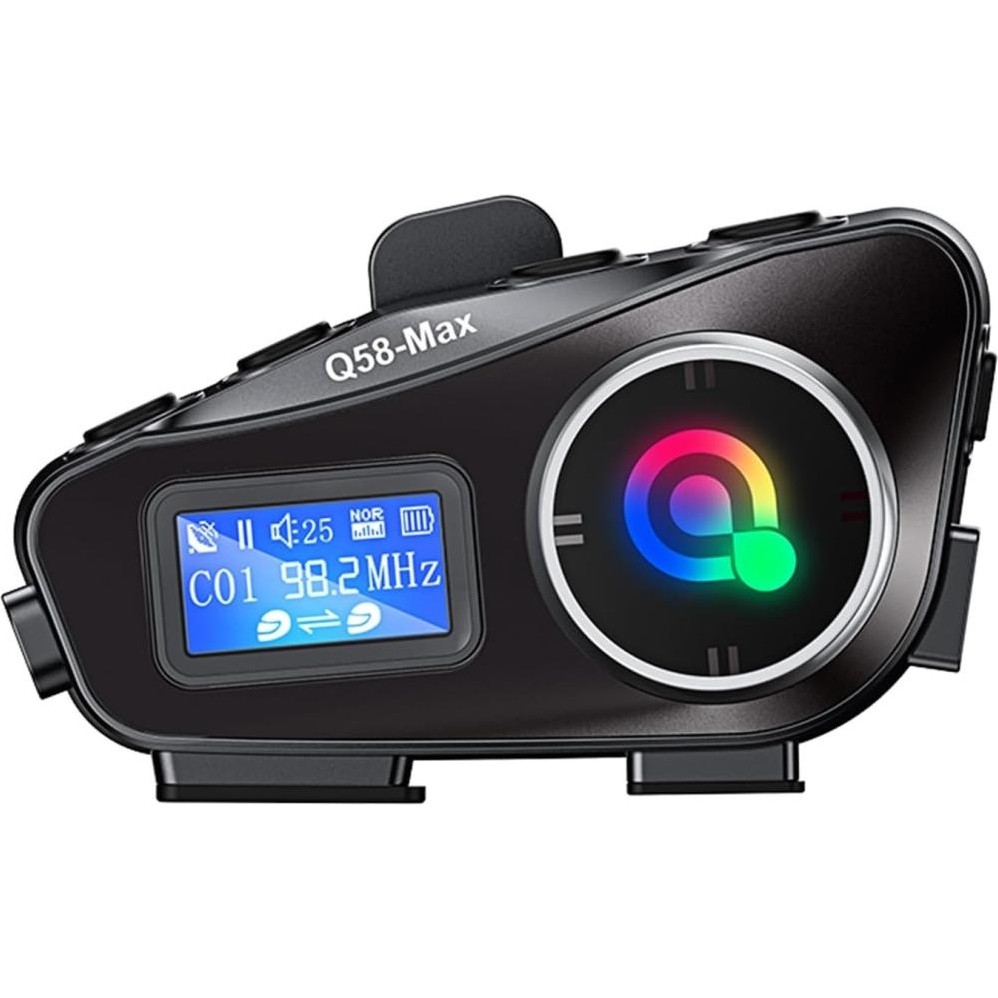 Azurtech Q58-MAX // Intercom Motorcu Bluetooth Kulaklık - Siyah Bluetooth Kulaklık Fiyatı
