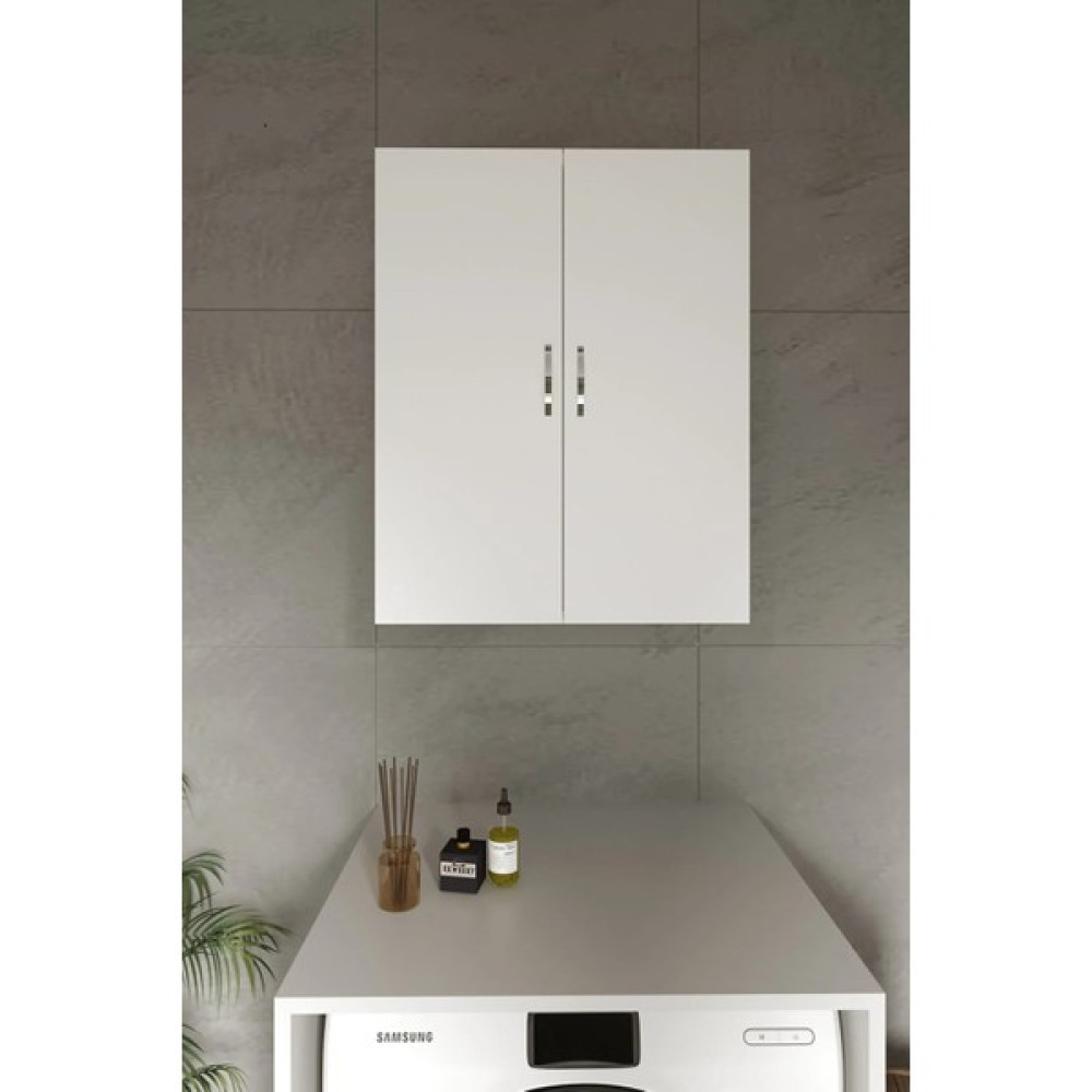 Azzuri Furniture Azzuri Home Çamaşır Makinesi Üstü Dolap Banyo Asma Havlu Dolabı Deterjan Dolabı AZR-1022 - Beyaz Banyo Dolabı / Mobilyası Fiyatı