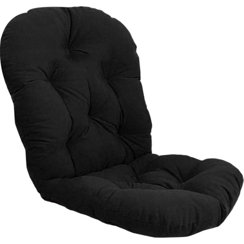 B Baosity Dokulu Rattan Hasır Döner Rocker Sandalye Yastık Koltuk Minderleri 48 "x 24" Siyah (Yurt Dışından) - 80 x 90 x 10 cm Koltuk & Kanepe Örtüsü Fiyatı