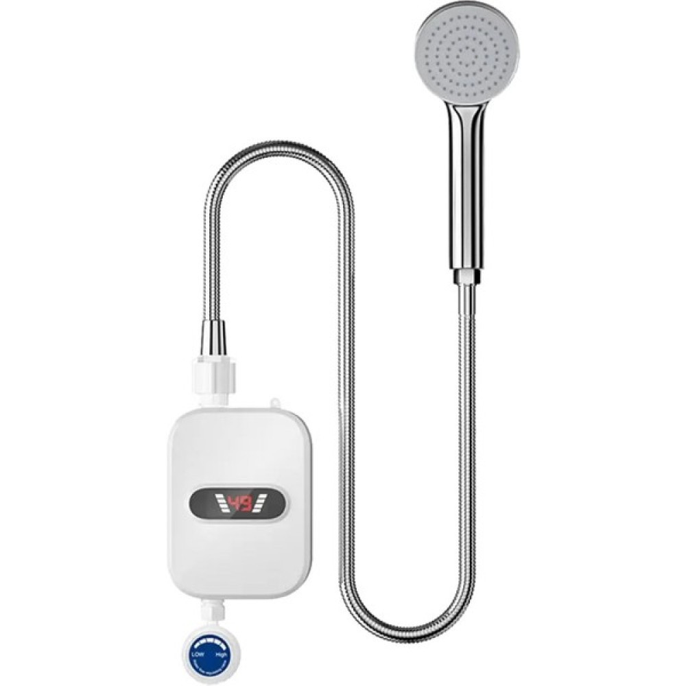 B Baosity LCD Dijital Ekranlı 3500W Mini Anında Elektrikli Sıcak Su Duş Seti Shower Set (Yurt Dışından) - Beyaz Duş Seti Fiyatı