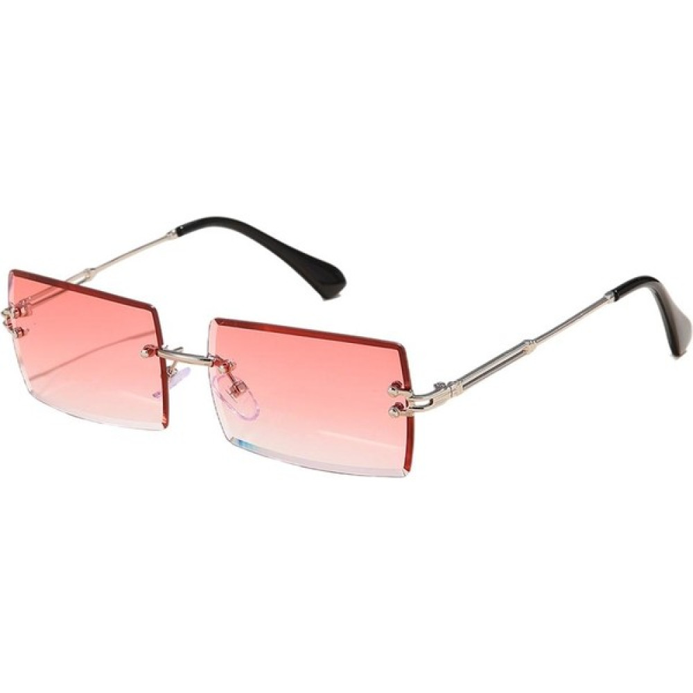 B Baosity Retro Güneş Gözlüğü Chic Parti Renkli Lens Uv Koruma Gözlük Gözlük Gümüş Gümüş Bacak Kırmızı Lens - Pembe Kadın Güneş Gözlükleri Fiyatı