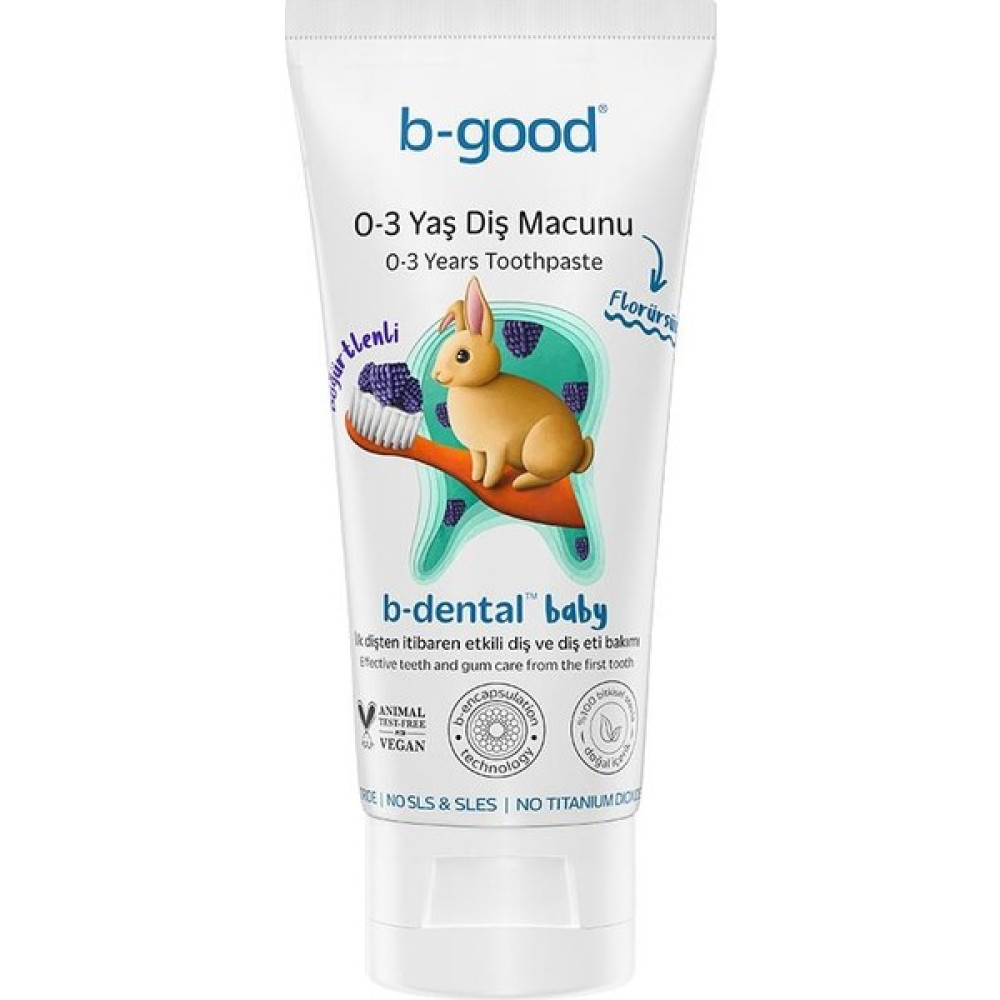 B-Good B-Dental 0-3 Yaş Diş Macunu Florürsüz Böğürtlen 50 ml Diş Macunları Fiyatı
