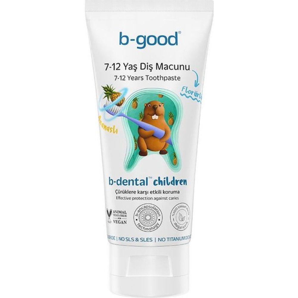 B-Good B-Dental 7-12 Yaş Diş Macunu Florürlü Ananas 50 ml Diş Macunları Fiyatı
