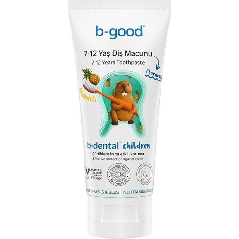 B-Good B-Dental 7-12 Yaş Diş Macunu Florürsüz Ananas 50 ml Diş Macunları Fiyatı