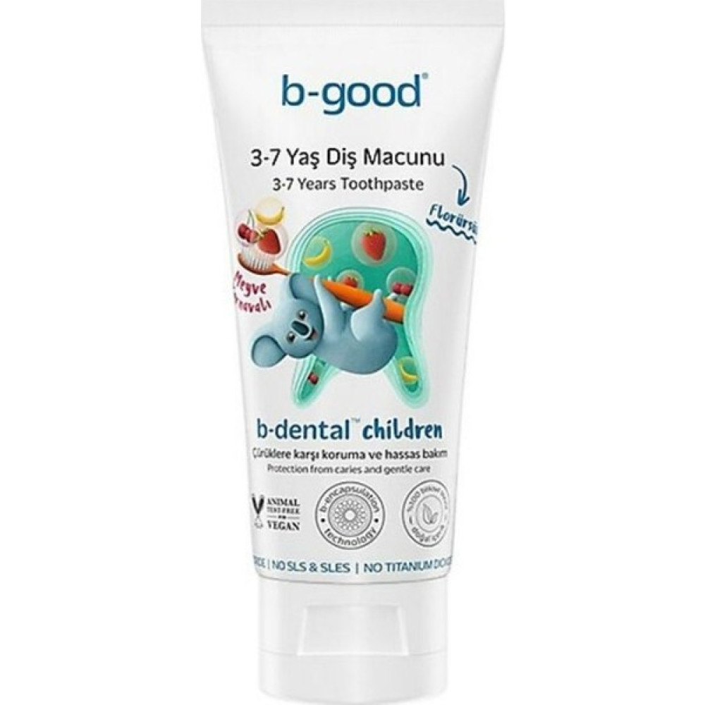 B-Good Florürsüz Çocuk Diş Macunu 3-7 Yaş 50 ml Diş Macunları Fiyatı