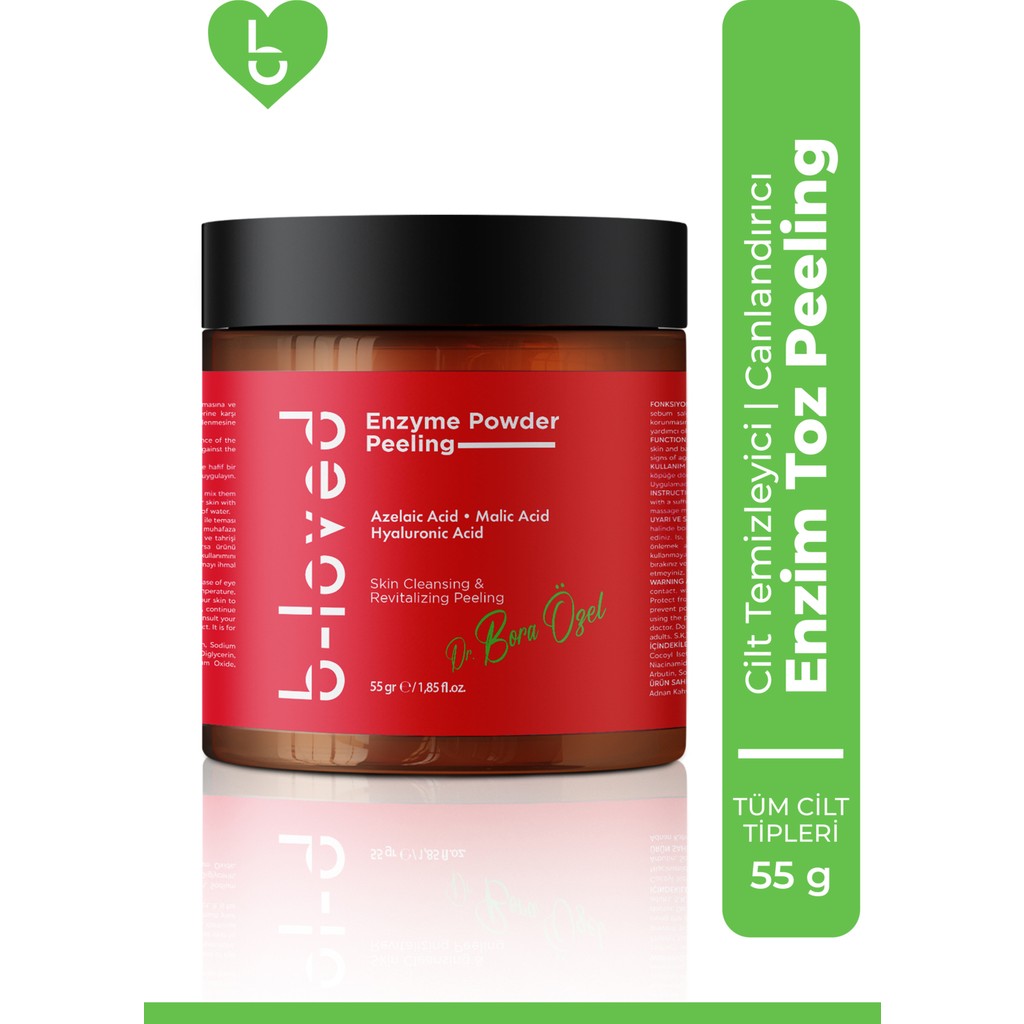 B-Loved Siyah Nokta Karşıtı Azelaik Asit ve Hyaluronik Asit Içeren Yüz Canlandırıcı Enzim Peeling-55 G - Siyah Nokta Karşıtı Enzim Peeling Diğer Fiyatı