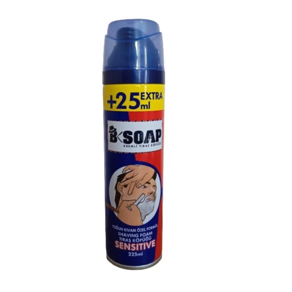 B Soap Kremli Tiras Kopugu Sensitive 225Ml Tıraş Jelleri / Köpükleri / Kremleri Fiyatı