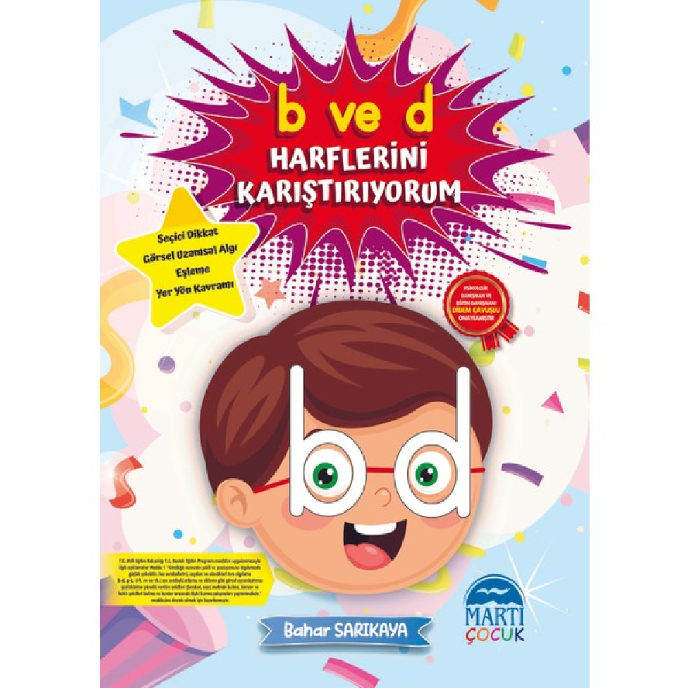 B Ve D Harflerini Karıştırıyorum - Bahar Sarıkaya Zihinsel Gelişim Kitapları Fiyatı