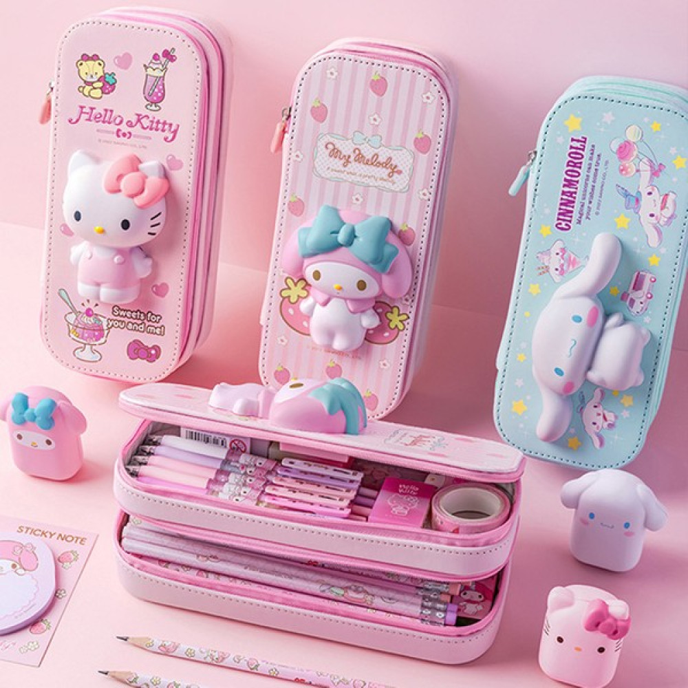 B3 Sanrio Pu Büyük Kapasiteli Kalem Kutusu Kawaii Hellokitty Cinnamoroll Melodi Okul Kalem Çantası Kılıfı Kalem Kutusu Malzemeleri Kırtasiye (Yurt ... Kalemlik (Kalem Kutusu) Fiyatı