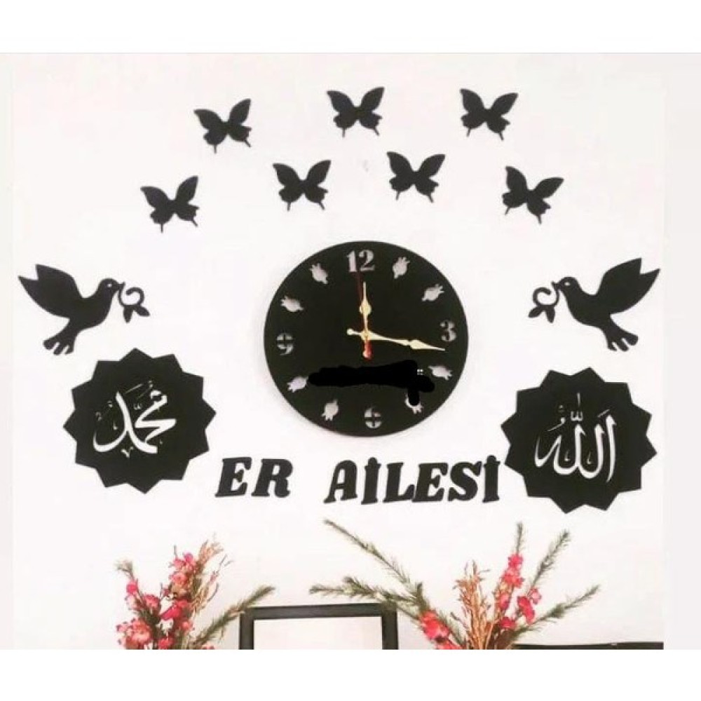 BAAÇ Ahşap Kişiye Özel Duvar Saati ve Dekorları - Renkli Ev & Dekorasyon Aksesuarları Fiyatı