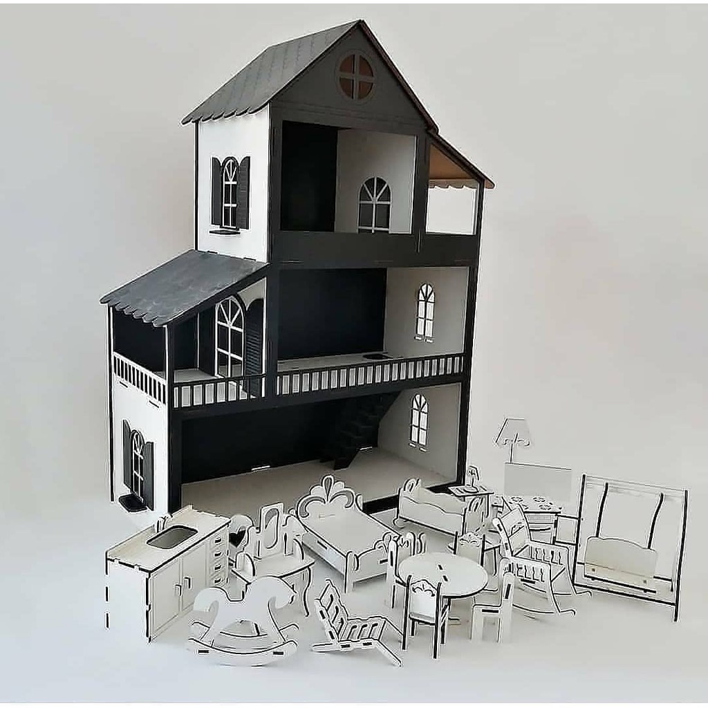 BAAÇ Ahşap Oyun Evi 60 cm Isimli Işıklı Diğer Fiyatı