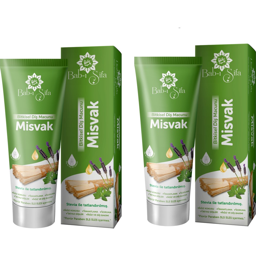 Bab-ı Şifa Bitkisel Diş Macunu Misvak 140 gr*2 Stevia ile Tatlandırılmış Doğal Özellikler - 280 GR Diğer Fiyatı