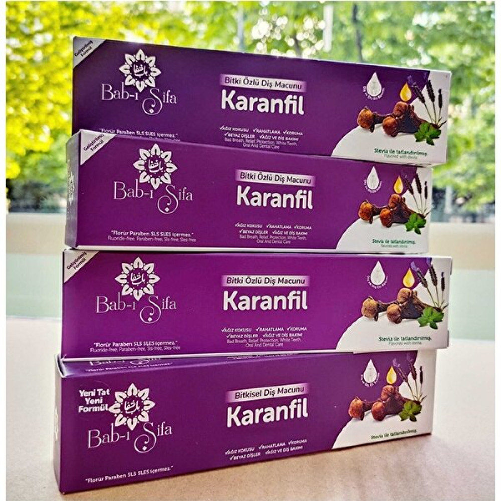 Bab-I Şifa Diş Macunu Gimdes Sertifikalı 4,Lü Set Karanfil (140gr*4 Adet) Diş Macunları Fiyatı