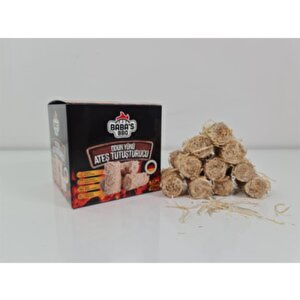 BABA'S BBQ Barbekü-Mangal-Ateş Tutuşturucu Ağaç Yünü (32 Adet/450 Gr) Mangal & Barbekü Malzemeleri Fiyatı