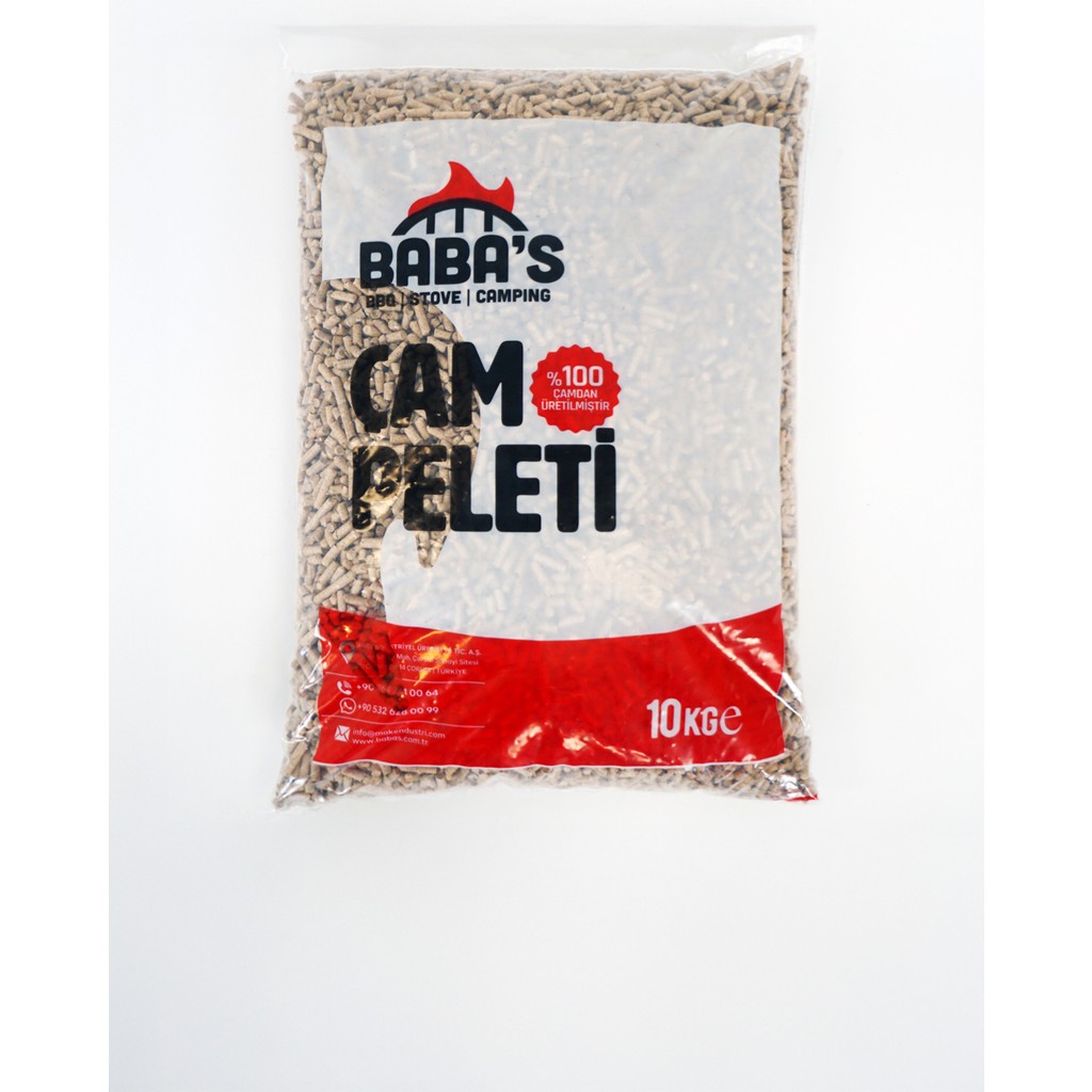 BABA'S BBQ ÇAM PELETİ / ÇAP: 6 MM / 10 KG POŞET Diğer Fiyatı