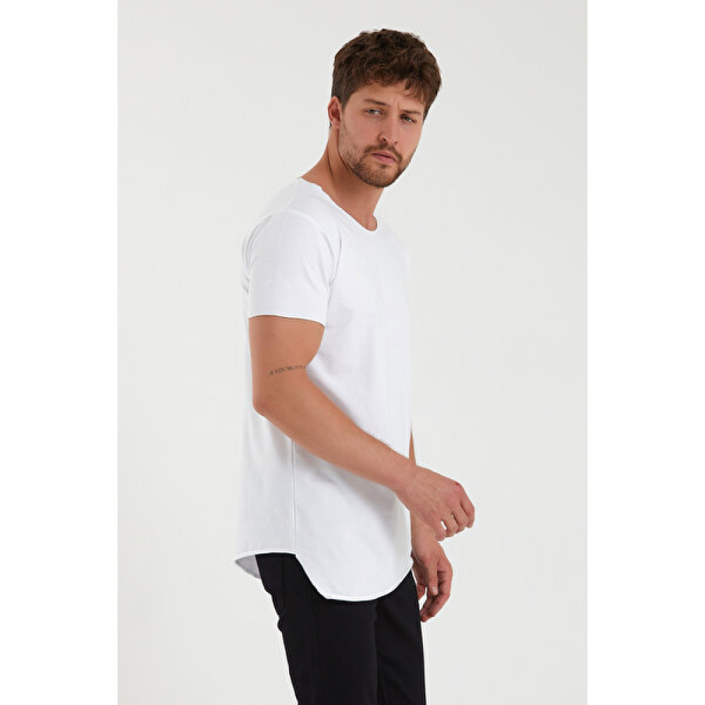 BABBOSS Asimetrik Açık Yaka T-Shirt Erkek T-shirt Fiyatı