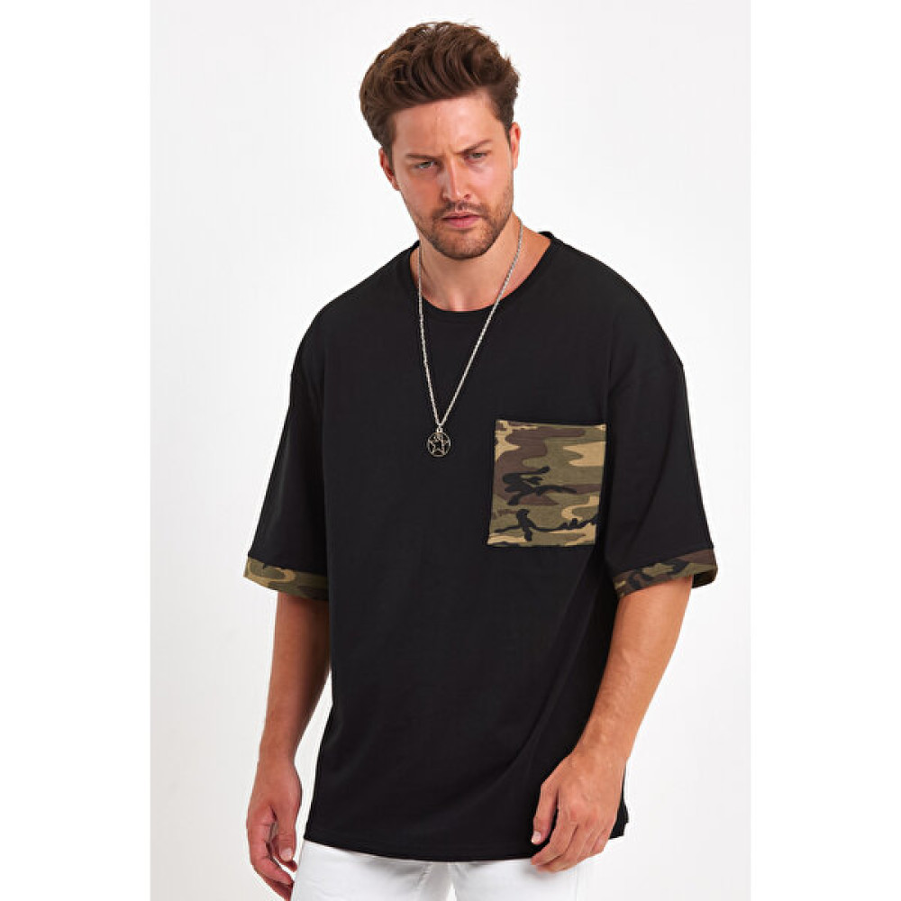 BABBOSS Süper Oversize Bohem Fakir Kol Cepli Tişört A+ Erkek T-shirt Fiyatı