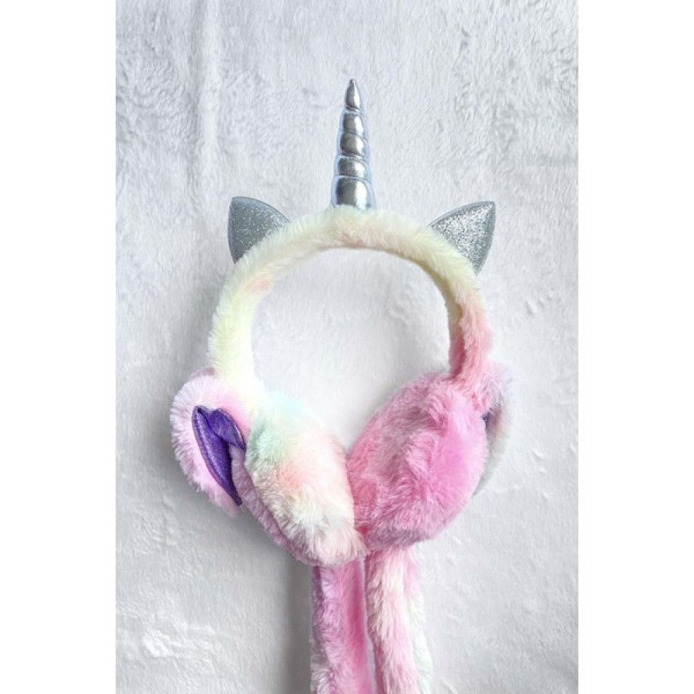 Babby Mommy Sesli Oynar Kulaklı Unicorn Boynuzlu Gökkuşağı Renk Peluş Hareketli Kulaklık Kadın Kulaklığı Fiyatı