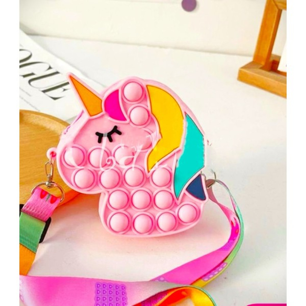 Babby Mommy Unicorn Popitli Silikon Çocuk Çanta Unisex Çanta & Cüzdan ve Seyahat Çantaları Fiyatı
