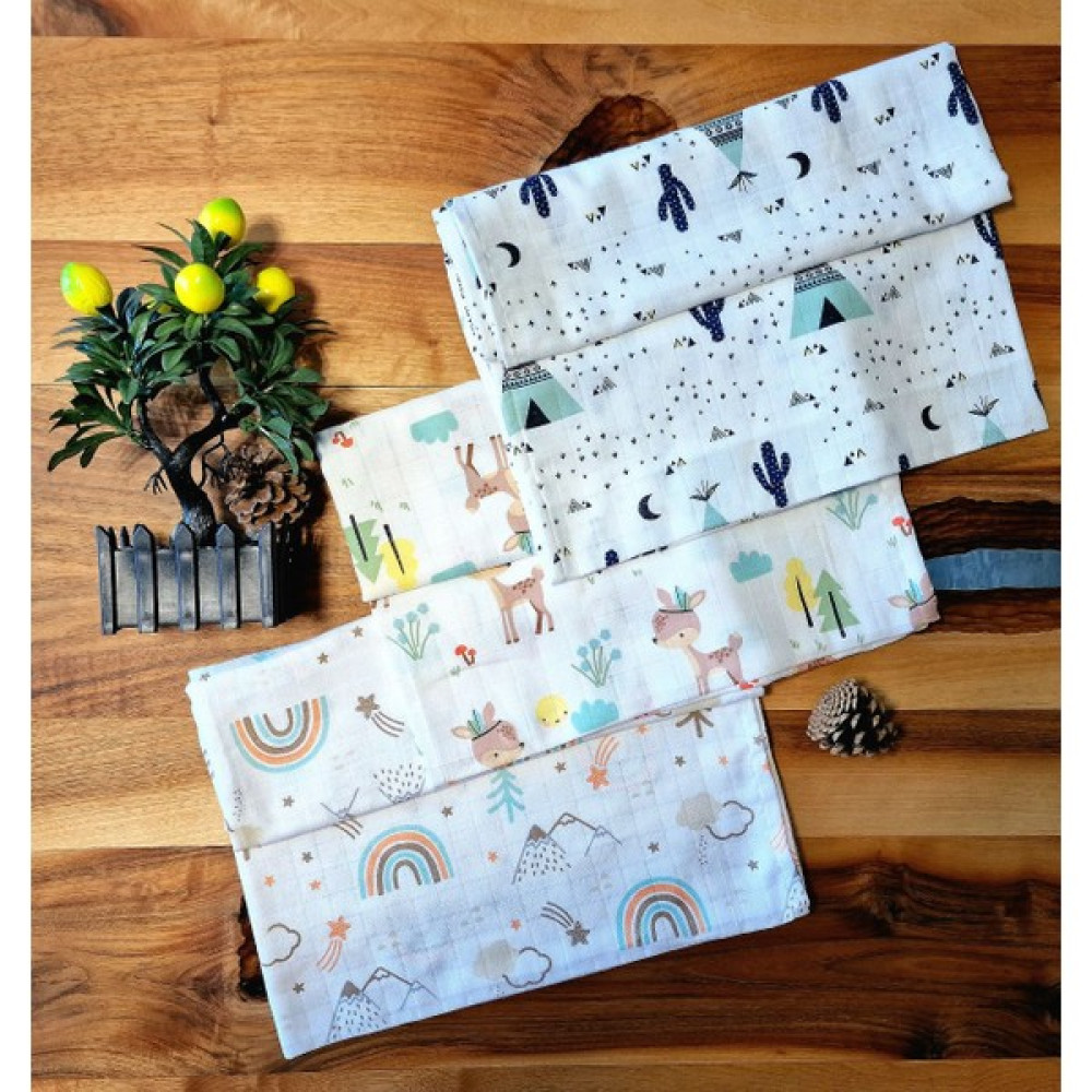 Babies Dream Müslin Bebek Örtü Müslin Battaniye 80X80 3 Lü Set %100 Pamuk - Renkli Hamilelik ve Emzirme Fiyatı
