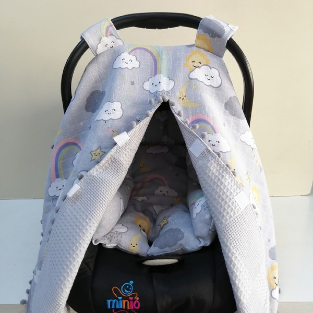 Babies Dream Pikeli Muslin Kumaştan Puset Örtüsü ve Minderi Bebek Arabası-Puset Aksesuarı Fiyatı