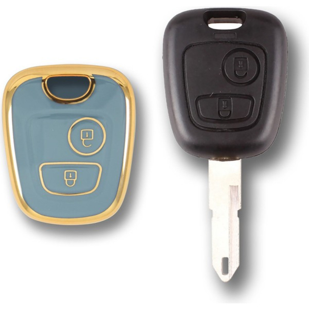 Babikamium Peugeot 206 106 Partner Citroen C1 C3 Berlingo Gri Oto Anahtar Kumanda Kabı Kılıfı Oto Anahtarlık Anahtarlık Fiyatı