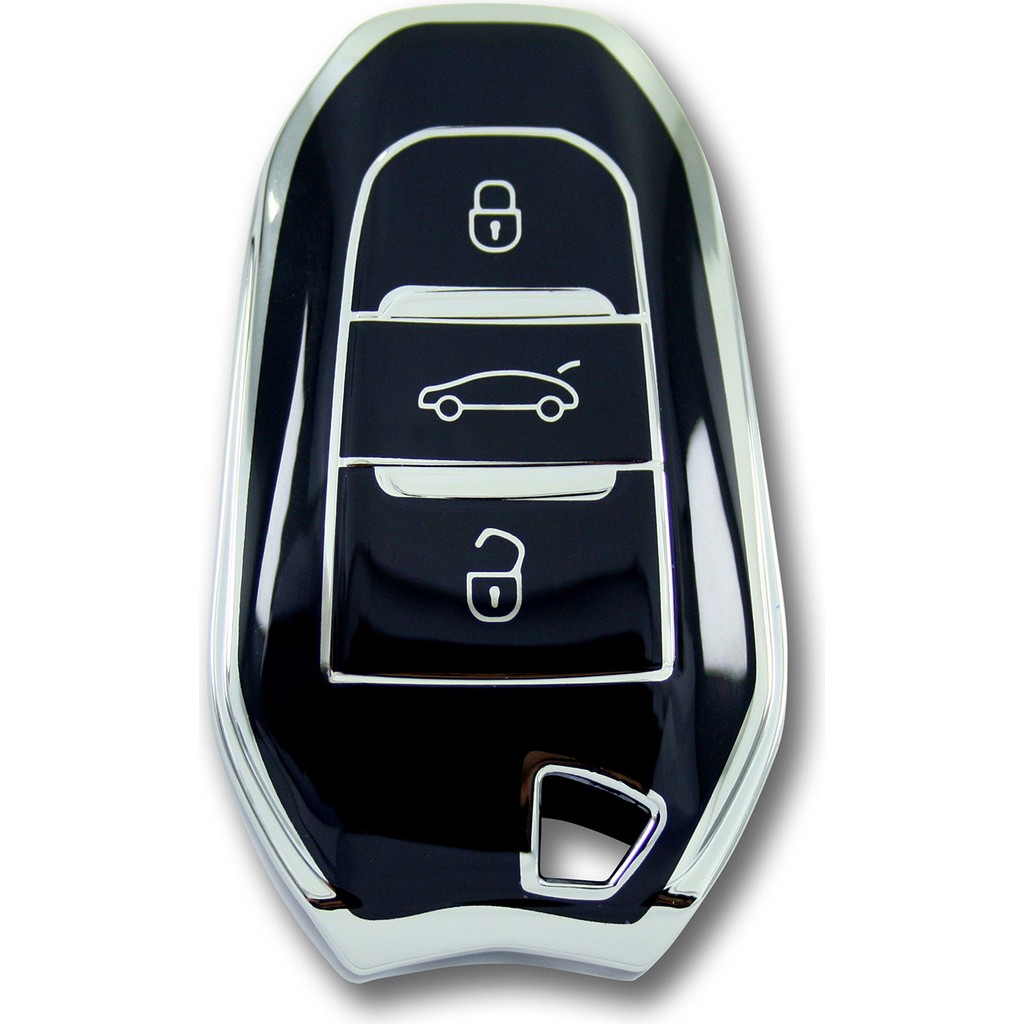 Babikamium Peugeot 5008 3008 Citroen C3 Smart Siyah-Gümüş Silikon Kılıf Oto Kumanda Kabı Kılıfı Oto Anahtarlık TV Aksesuarları Fiyatı