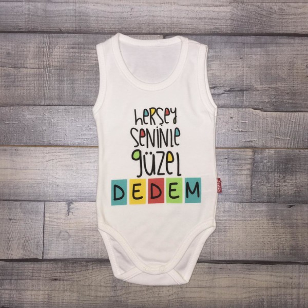 Babixkids Her Şey Seninle Güzel Dedem Yazılı Çıtçıtlı Badi Bebek Body Fiyatı