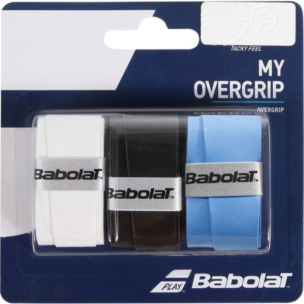 Babolat My Overgrıp Tenis Grıbı 3'lü Siyah Mavi Beyaz Tenis & Badminton Fiyatı