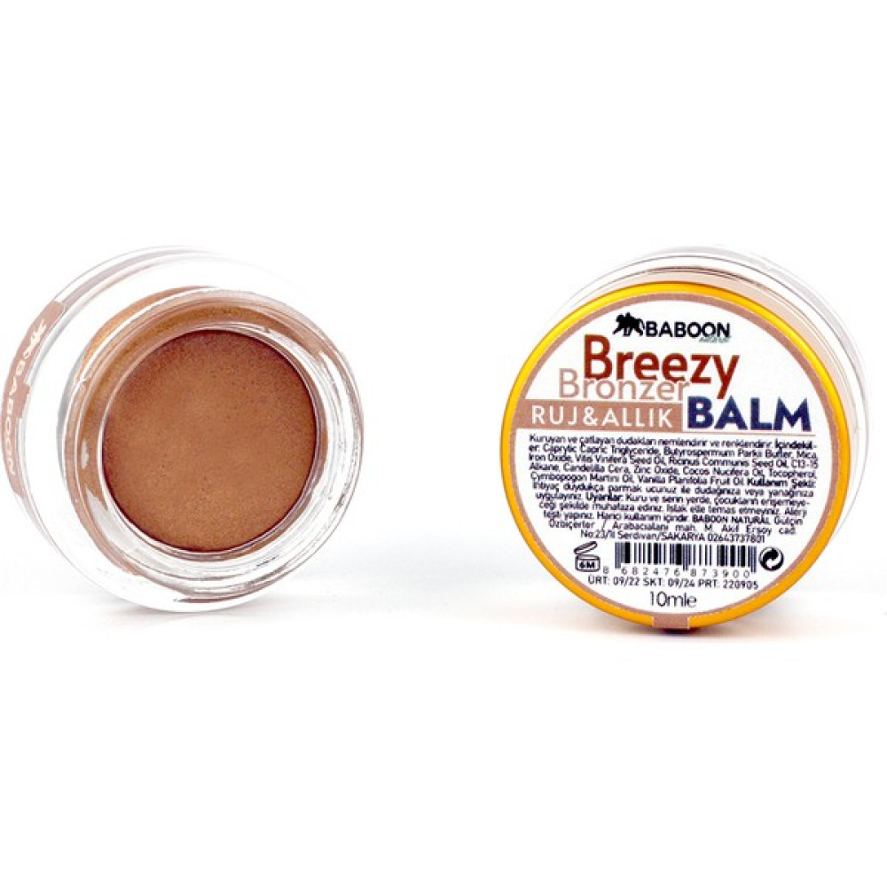 Baboon Natural Baboon Breezy Bronzer Balm - Ruj & Allık - Kahverengi Rujlar & Dudak Parlatıcıları Fiyatı