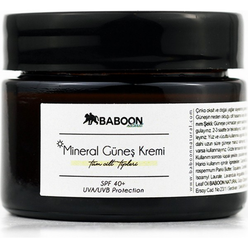 Baboon Natural Baboon Mineral Güneş Kremi 50ML Güneş Kremleri ve Losyonları Fiyatı
