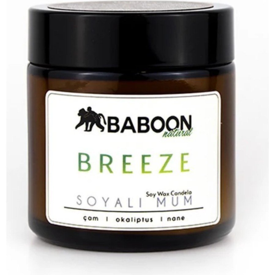 Baboon Natural Çam & Okaliptus & Nane - Soyalı Mum - Breeze 100 ml - 1 Adet Diğer Fiyatı