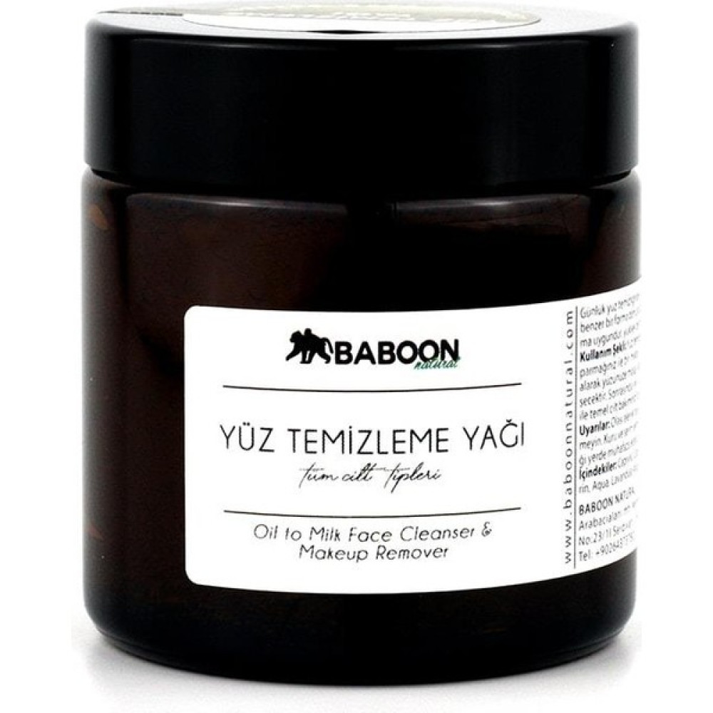 Baboon Natural Yüz Temizleme Yağı - Oil To Milk Face Cleanser 100 Makyaj Temizleyicileri Fiyatı