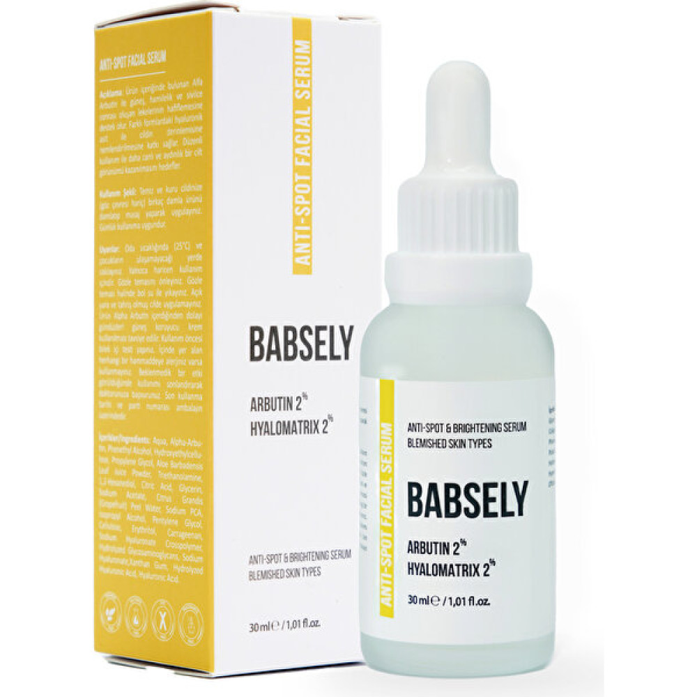 Babsely Arbutın+ Hyaluronic Acid Cilt Tonu Eşitleyici Serum (Arbutin %2 & Hyalomatrix) Leke Kremi Fiyatı