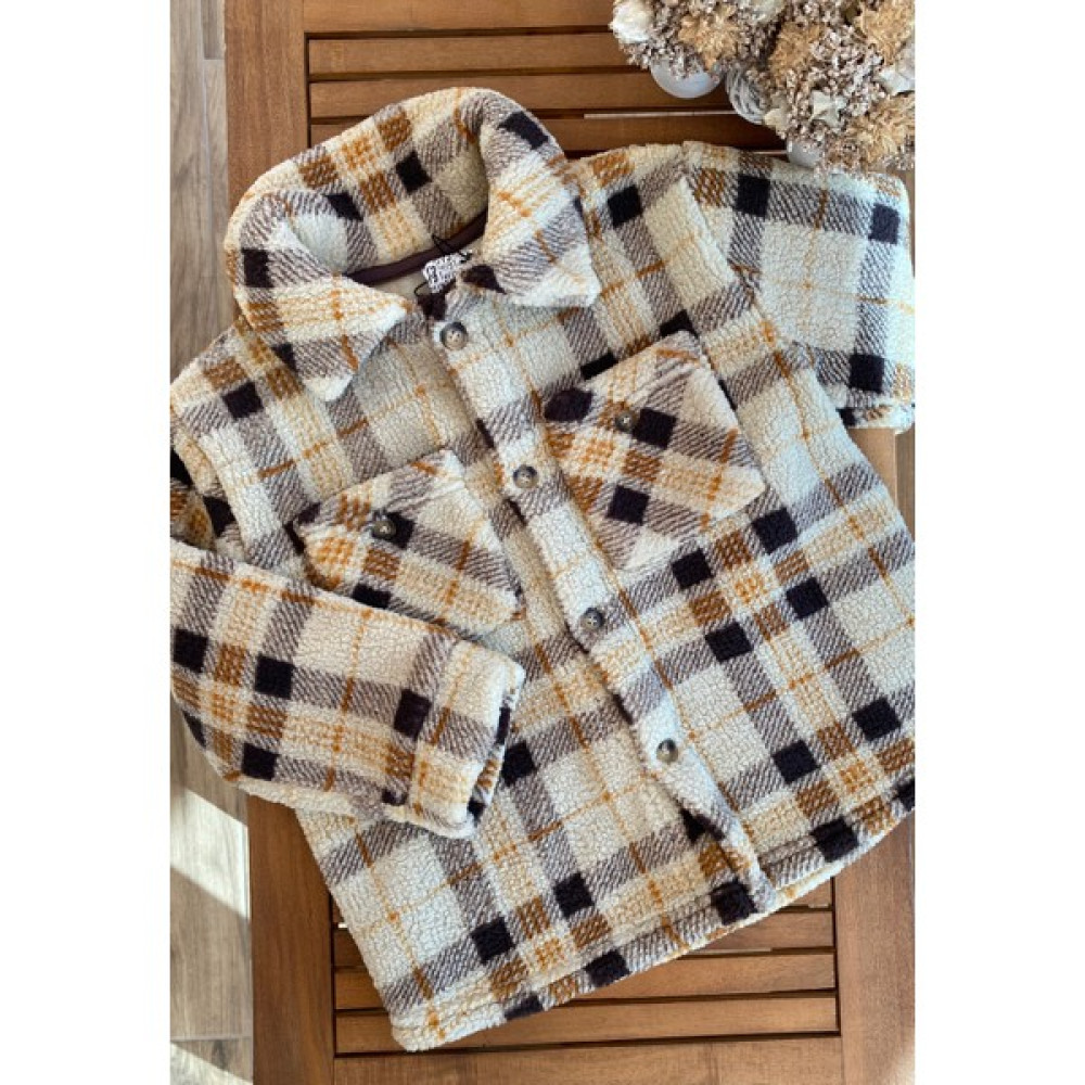 Baby Babyaden Çizgili Polo Yaka Peluş Polar Erkek Çocuk Hırka Mont Erkek Çocuk Mont Fiyatı
