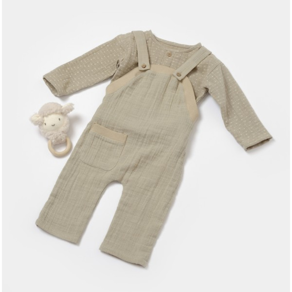 Baby Cosy Müslin Long Sleeve T-Shirt & Salopet Set Bebek Tulumu Fiyatı