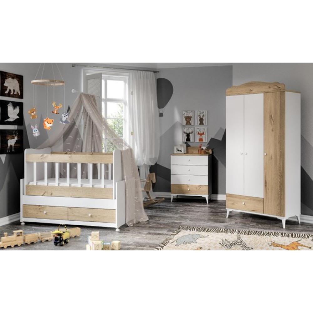 Baby Darling Sansa Meşe Bebek Odası Takım (Mdf) Bebek Odası Tekstili Fiyatı