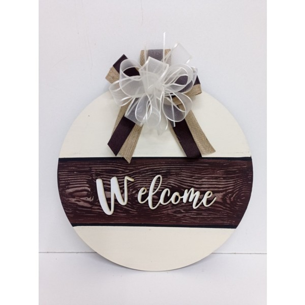 Baby Desing Kapı Süsü Ahşap Dekoratif Welcome Dış Kapı Süsü Duvar Süsü - Krem - 29*29 Ev & Dekorasyon Aksesuarları Fiyatı