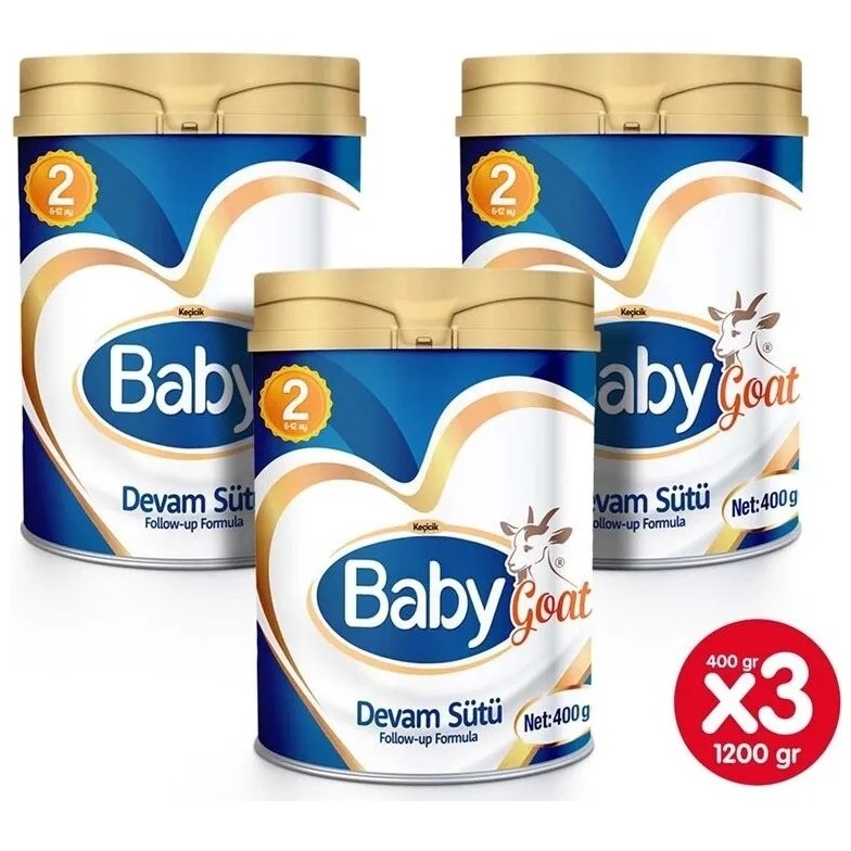 Baby Goat 2 Keçi Sütü Bazlı Bebek Sütü 400 gr - 3'lü Bebek Beslenme Gereçleri Fiyatı