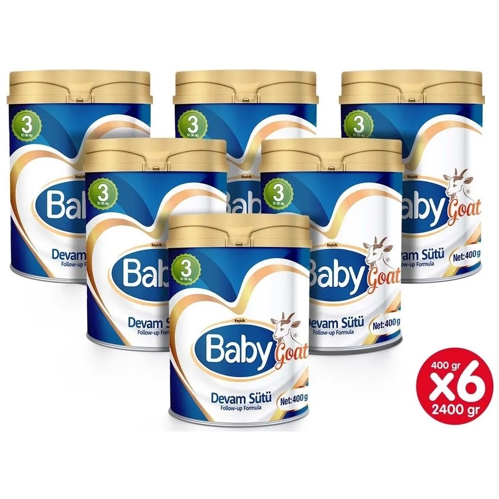 Baby Goat 3 400 gr x 6 Toz Devam Sütü Bebekler İçin Sütlü ve İlave Şekersiz Bebek Mamaları Fiyatı