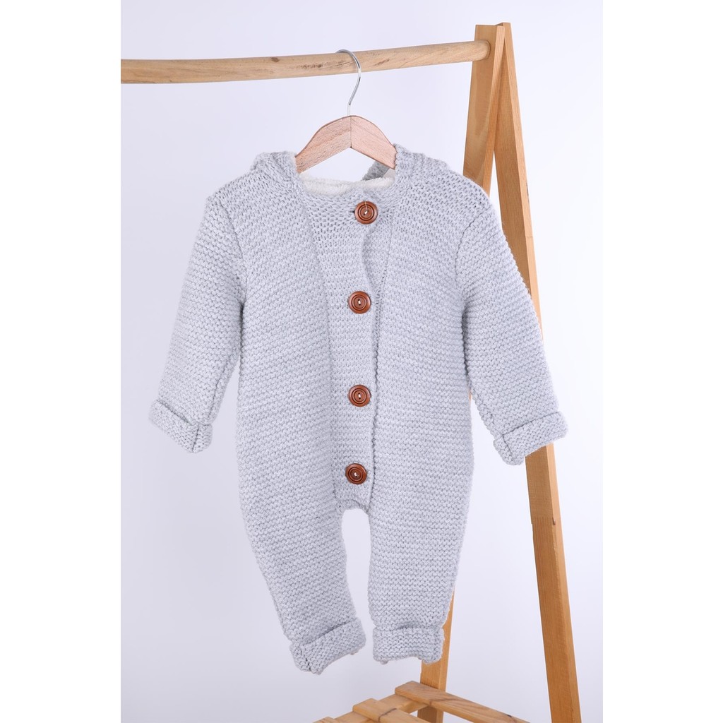 Baby Hola Babyhola Kalın Triko Içilsoft Tulum Kız Erkek Bebek Çocuk Ponpon Kapüşonlu Kışlık Dış Tulum 5716 Giyim & İç Giyim Fiyatı