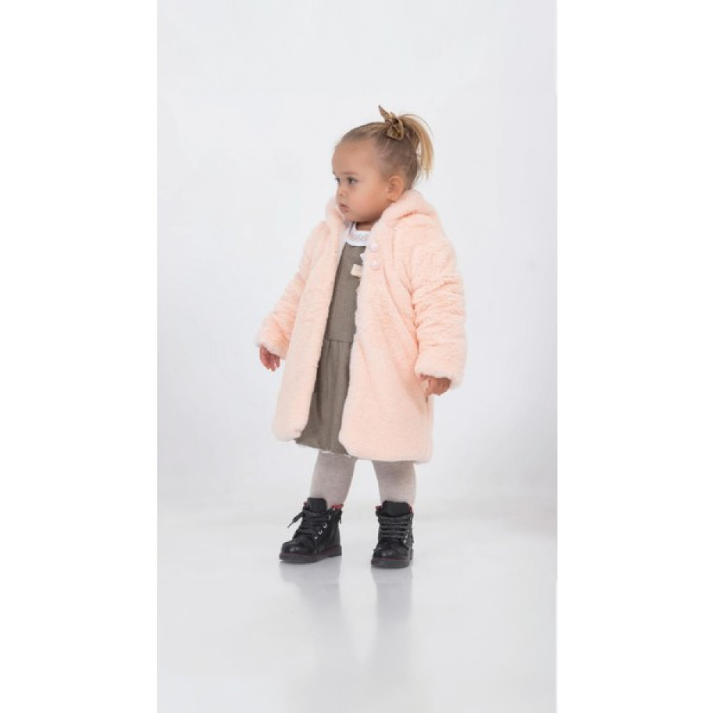 Baby Hola Babyhola Kız Bebek Çocuk Pamuk Astarlı Külah Kapüşonlu Peluş Kaban Kışlık 13622 Kız Çocuk Mont Fiyatı