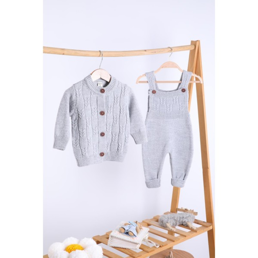 Baby Hola Babyhola Triko Kız Erkek Bebek Çocuk Salopet Hırka 2'li Takım 5801 Bebek Tulumu Fiyatı