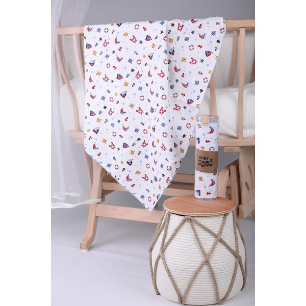 Baby Hola Müslin Örtü 85 x 90 cm Çapa Desen Organik Hediyelik Emzirme Alt Açma Yenidoğan Puset Örtüsü Hamilelik ve Emzirme Fiyatı